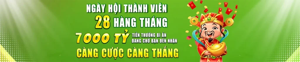 Ngày hội thành viên ngày 28 tại Good88 game